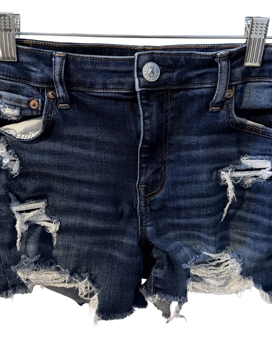 American Eagle Outfitters Pants - American Eagle Outfitters Dark Blue Distressed Denim Cutoff Shorts